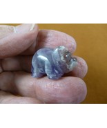 (Y-PIG-503b) little 1&quot; purple Amethyst crystal PIG pigs gemstone FIGURIN... - €7,40 EUR