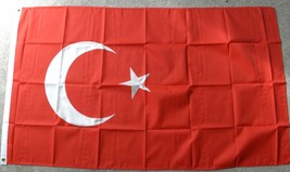 TURKEY TURKISH WORLD COUNTRY POLYESTER FLAG 3 X 5 FEET - £6.64 GBP