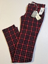 Vanilla Star Jeans Size S Small (28x28.5) Red Plaid Jegging Cotton Stretch NWT - £10.18 GBP