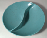 Holiday Kenro Melamine Divided Serving Bowl 9&quot; Blue Aqua Turquoise Speck... - $15.81