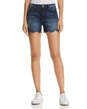 Aqua Indigo Denim Scalloped Hem Blue Jean Shorts SZ 24 NWT - $39.00