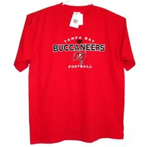 Vtg w/ tags NFL Tampa Bay Buccaneers Football Red T-Shirt Size L - £35.02 GBP