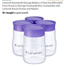 Breastmilk Storage Bottles 4 Count 5oz BPA Free Pump-to Lansinoh 4-Pack ... - $15.72
