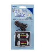 Deco Lights Battery Operated Teeny Bulbs 20 Bulbs White Lights Brown Cord - €20,87 EUR