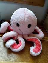 Super Cute Hug Fun Light Pink Plush OCTOPUS w Curly Tentacles Stuffed An... - $11.29