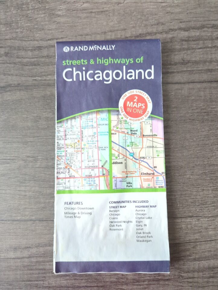 Large Chicagoland Streets & Highways Map by Rand McNally 2007 Edition ...