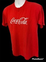 Vintage 1999 Coca-Cola 100% Refreshment Embroidered Graphic T-Shirt USA ... - £7.46 GBP