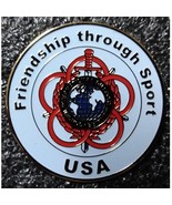 Friendship Through SportConseil International Du Sport Militaire USA Pin - $110.66 MXN