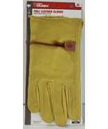 Hyper Tough Gold Tan 100% Goatskin Leather Garden Yard Work Glove w/ Cin... - £9.16 GBP