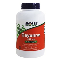 NOW Foods Cayenne 500 mg., 250 Capsules - £11.74 GBP