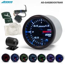 2&quot; 52mm 7 Color LED Smoke Face Car Auto Bar Turbo Boost Gauge Meter With Se - £23.44 GBP