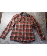 Vissla Plaid Flannel Button Down Long Sleeve Shirt Mens Sz XXL Fall Autu... - $16.42