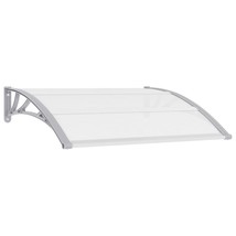 vidaXL Polycarbonate Door Canopy, Grey & Transparent, 72" x 36" - $2,524.54 MXN