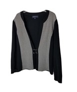 Jones New York Classy Sweater ~ Sz M ~ Black &amp; White ~ Long Sleeve - £17.91 GBP