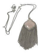 Kendra Scott Kingston Rose Quartz Pendant Fringe Necklace - $520.53 MXN