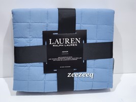 NEW Lauren Ralph Lauren Asher Quilted Euro Sham 26x26 Blue - $49.49
