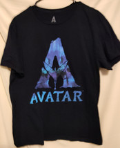 Avatar Shirt Men&#39;s Large Black Short Sleeve Crew Movie Promo Retro EUC - £13.72 GBP