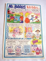 1989 Color Ad Mr. Bubble&#39;s Tub Tales Mr. Bubble Cartoon Ad - $7.99