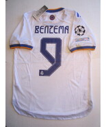 Karim Benzema #9 Real Madrid UCL Match Slim White Home Soccer Jersey 202... - $90.00