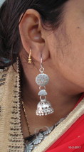 vintage antique ethnic collectible tribal old silver earrings traditiona... - $167.31