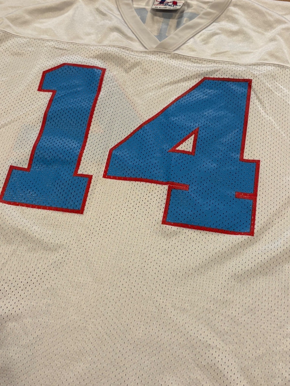 Rare Vintage Houston Oilers Cody Carlson #14 Logo Athletic NFL Jersey Men's XL Item image 5