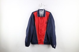 Vintage 90s Fila Mens Large Spell Out Color Block Lined Windbreaker Jacket Red - £39.41 GBP