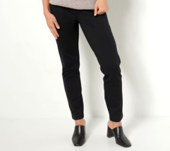 Women with Control Luxe Ponte Slim Leg Pants- Black, Petite Small (A476524) - £21.65 GBP