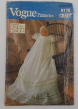 Vogue Craft Pattern #9176 Christening Dress Fits 16&quot; BYE-LO Baby Type Doll Uncut - £7.86 GBP
