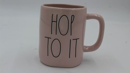 Rae Dunn Artisan Collection HOP TO IT Pink Mug 16 Oz new with Defects - £7.77 GBP