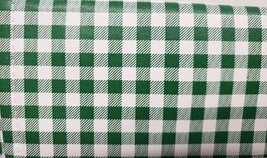 Heavy Duty Vinyl Flannel Back Tablecloth, 52&quot;X90&quot; Oblong, GREEN &amp; WHITE ... - £11.86 GBP
