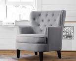 Atlas Mid-Century Modern Lounge Arm Cozy Upholstered Tufted Accent Chair... - $540.99