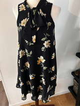 Forever 21 floral black dress short size small flowy - $17.82