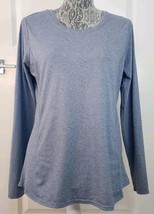 Womans Ridgecut Toughwear Large Long Sleeve Shirt Blue  UPF Wicking Outdoor - $14.99