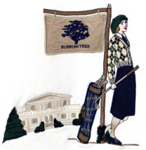 Vintage Golf Sweatshirt Burning Tree Womens XL Cotton Embroidered EP Pro Sweater - £36.70 GBP