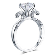 2 Carat Moissanite Diamond 925 Sterling Silver Engagement Ring Vintage S... - $329.99