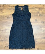 NWT $109 Banana Republic Two Tone Sheath Dress Size 4 Blue Black Lace Cl... - $80.78 CAD
