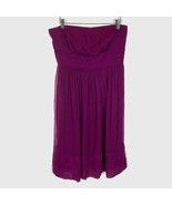 Womens Size 12 J. Crew Purple Juliet Pure Silk Chiffon Knee-Length Dress - £25.52 GBP