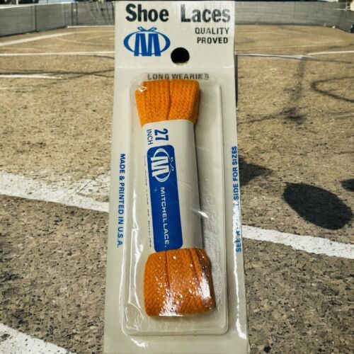 Vintage Mitchell Lace Inc Orange 27 Inch Long Wearing Shoe Sneaker Laces... - $9.50