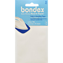 Bondex Iron-On Mending Fabric 6.5&quot;X14&quot;-White - £10.66 GBP