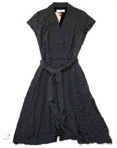 NWT MM. Lafleur Aurelia in Navy Ivory Diagonal Stripe Surplice Dress 4 $295 - £86.94 GBP