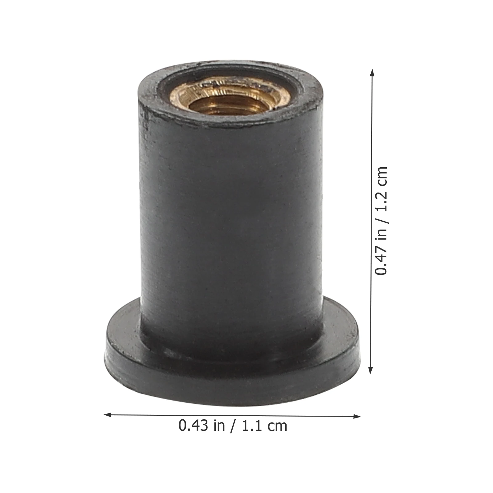 Motorcycle Windshield Well Nut Set - 25pcs, Rubber and Brass, 5/16 Inch Hole - £13.86 GBP