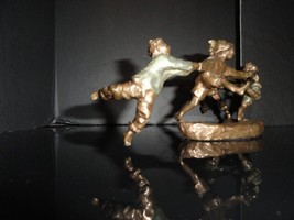 Mark Hopkins " Crack the Whip" Bronze Sculpture 11" x 4" x4" image 10
