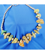 NATIVE VINTAGE NAVAJO TURQUOISE STERLING SILVER PEARLS NECKLACE 18&quot; INCH... - $1,610.25