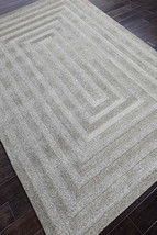 Rug USA Optical Stripe 5&#39;x8&#39; ft Neutral Handmade Tufted 100% Woolen Area Rugs - £193.84 GBP