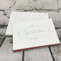 Vintage Hallmark You Are Invited Embossed Invitations Lot Of 6 With Enve... - $9.89