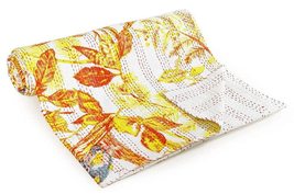 Traditional Jaipur Kantha Quilt Handmade Owl Print Bedspread Throw Blanket Quilt - £43.95 GBP+