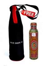 Copper Red Joint less Genuine Water Bottle With a Bag (FREE) Capacity 950 ML - £27.95 GBP