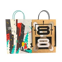 2 VTG Bloomingdales Paper Shopping Bags Pirman Christmas &#39;85 &amp; Neville B... - $69.83