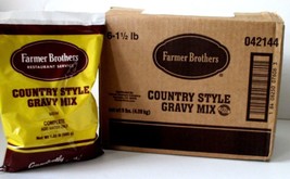 FARMER BROTHERS  COUNTRY STYLE GRAVY MIX 1 CASE 6  BAGS 1.5 LB BAG  042144 - £48.47 GBP