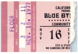 Vintage Blue Oyster Cult Ticket Stub November 16 1977 Tucson Arizona - £27.23 GBP